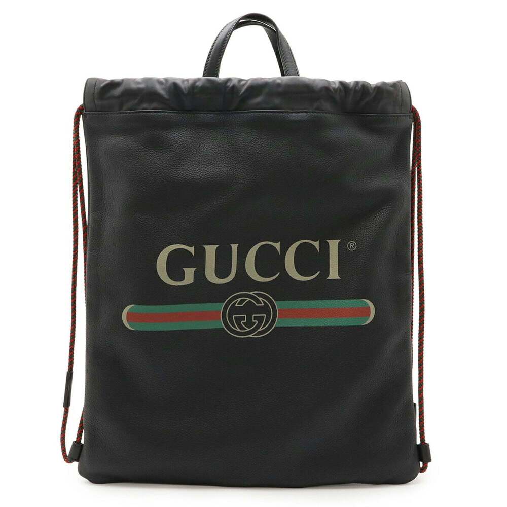 GUCCI Black Leather Backpack - Picture 1 of 6